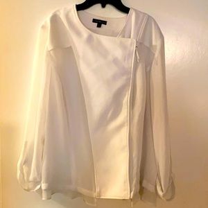 Lane Bryant blouse sheer sleeve